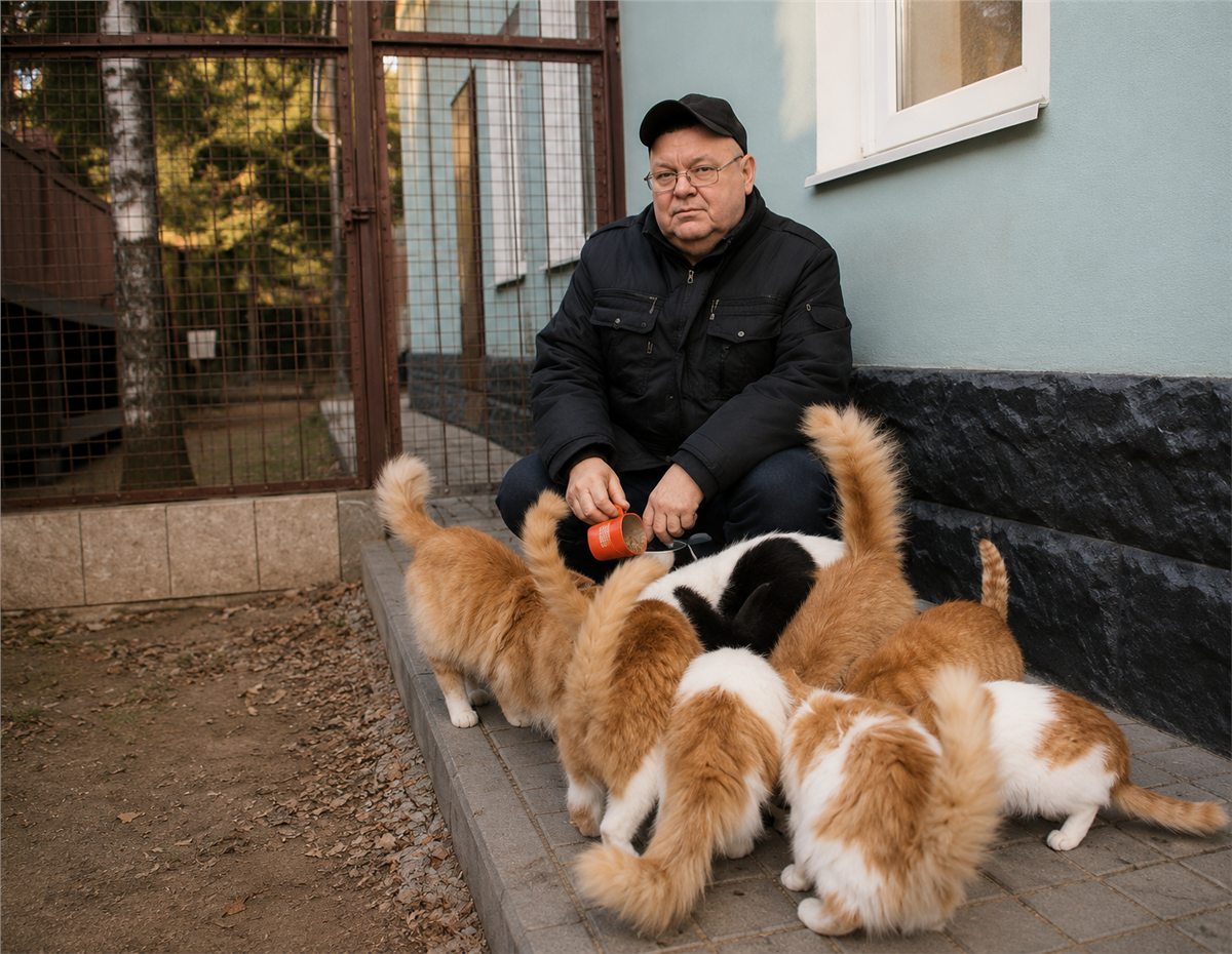 Виктор Сомов уй ҳайвонлари билан
